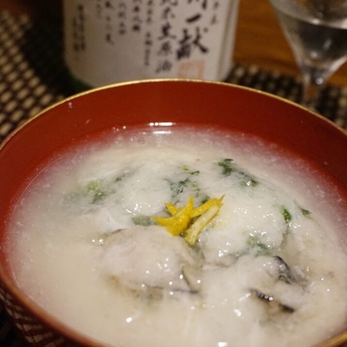 【兵庫食材】牡蠣と菜の花の蕪蒸し